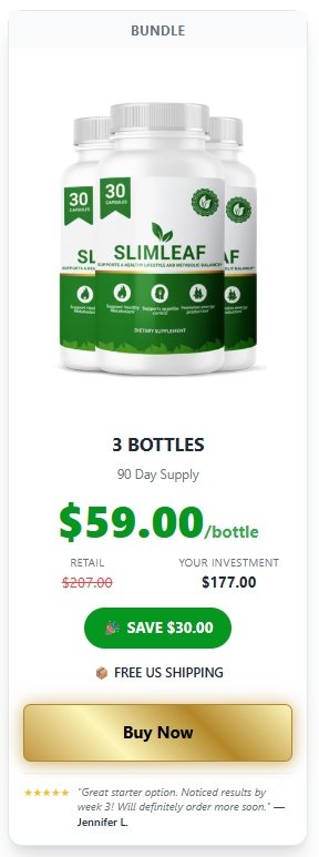 Buy SlimLeaf probiotic 3 bottle official