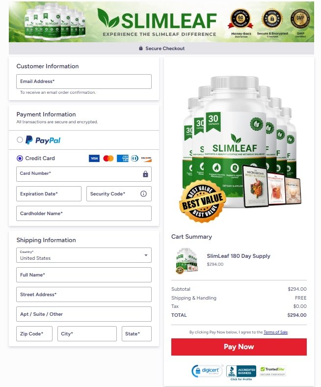 SlimLeaf official secure site